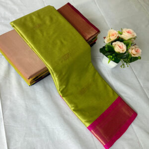 Appealing Paithani Saree Lemon Rani Color 6.30 Meter