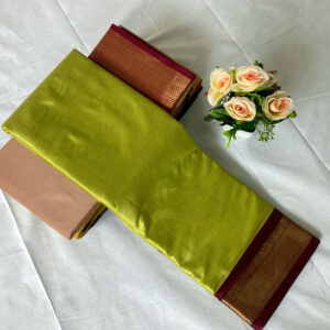 Delightful Paithani Saree Lemon Maroon Color 6.30 Meter