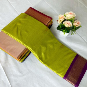 Awesome Paithani Saree Lemon Purple Color 6.30 Meter